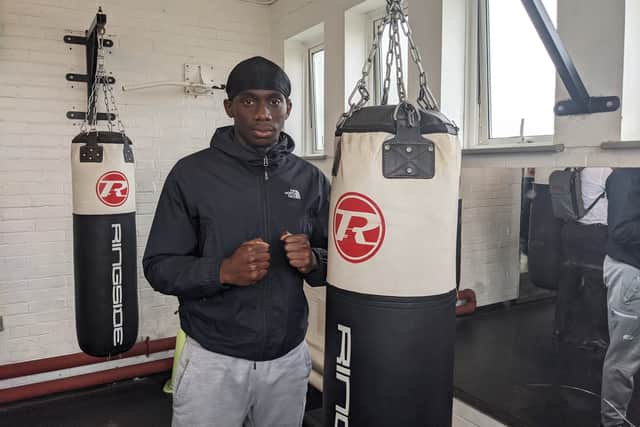 Beni Mondua, 21, is a member of Edmonton Eagles Amateur Boxing Club