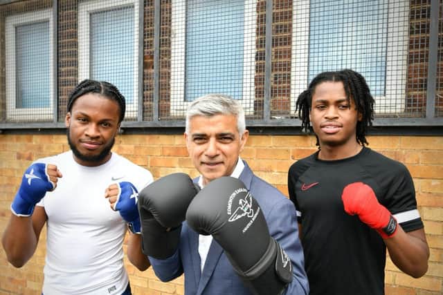 Sadiq Khan visits Edmonton Eagles Amateur Boxing Club