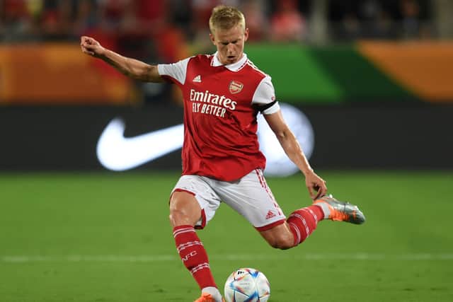 Oleksandr Zinchenko of Arsenal during the Florida Cup match between Cheslea and Arsenal  (Photo by David Price/Arsenal FC via Getty Images)