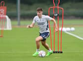 Kieran Tierney of Arsenal during a training session at London Colney on July 26, 2022 (Photo by Stuart MacFarlane/Arsenal FC via Getty Images)