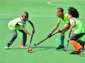 Children trying out hockey in Redbridge. Credit: Redbridge Council
