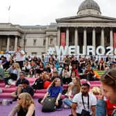 Trafalgar Square hosted 5,000 supporters for the Euro semi-final between England and Sweden