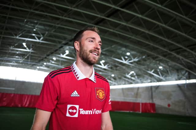 Christian Eriksen will wear the No.14 shirt for Manchester United. Credit: Getty.