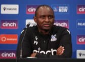  Patrick Vieira, coach of Crystal Palace speaks at a press conference after the Pre-Season friendly match (Photo by Will Russell/Getty Images)