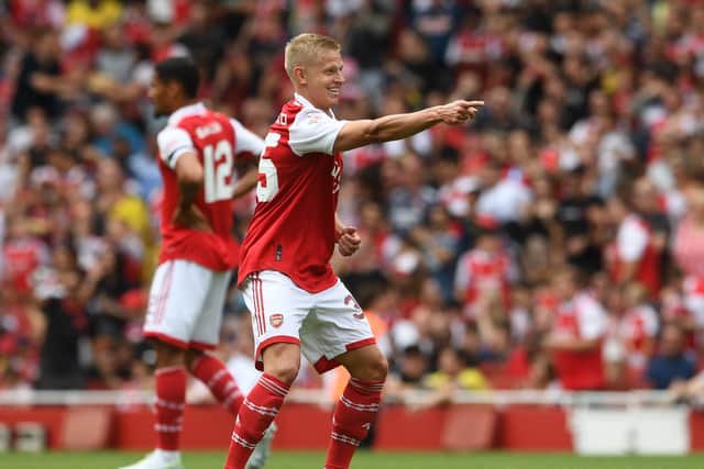  Oleksandr Zinchenko of Arsenal during the Emirates Cup match between Arsenal and Sevilla (Photo by David Price/Arsenal FC via Getty Images)