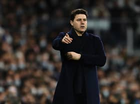 Head coach Mauricio Pochettino of Paris Saint-Germain reacts during the UEFA Champions League  (Photo by David Ramos/Getty Images)