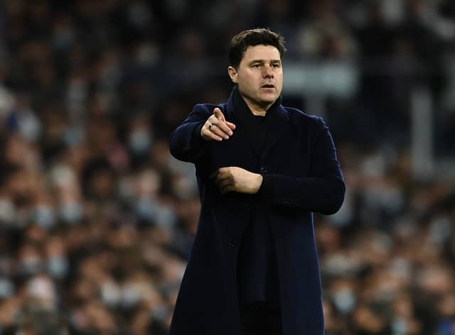 Head coach Mauricio Pochettino of Paris Saint-Germain reacts during the UEFA Champions League  (Photo by David Ramos/Getty Images)
