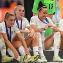 England players soak up the moment after being crowned Euro 2022 champions. Photo: Harriet Lander/Getty Images