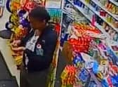 Owami Davies was caught on CCTV in a shop in Croydon on the night she was last seen alive. Credit: Met Police