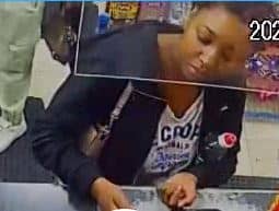 <p>Owami Davies was caught on CCTV in a shop in Croydon on the night she was last seen alive. Credit: Met Police</p>