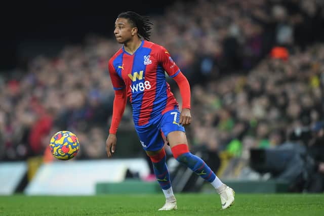 Michael Olise of Crystal Palace in action during the Premier League match between Norwich City (Photo by Harriet Lander/Getty Images)