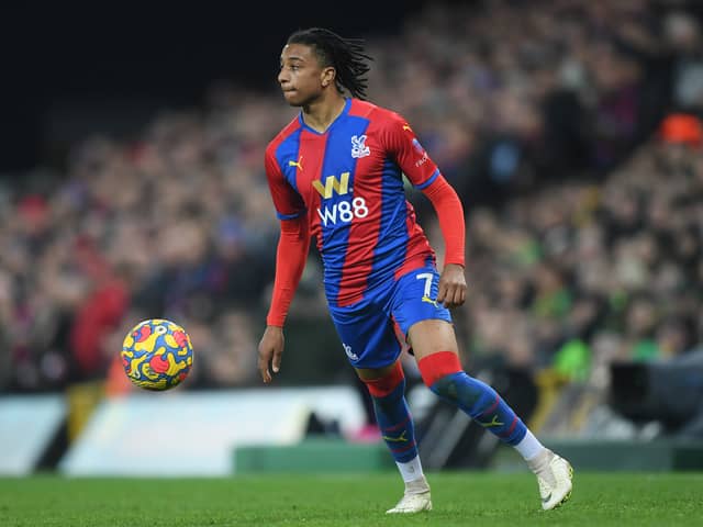 Michael Olise of Crystal Palace in action during the Premier League match between Norwich City (Photo by Harriet Lander/Getty Images)