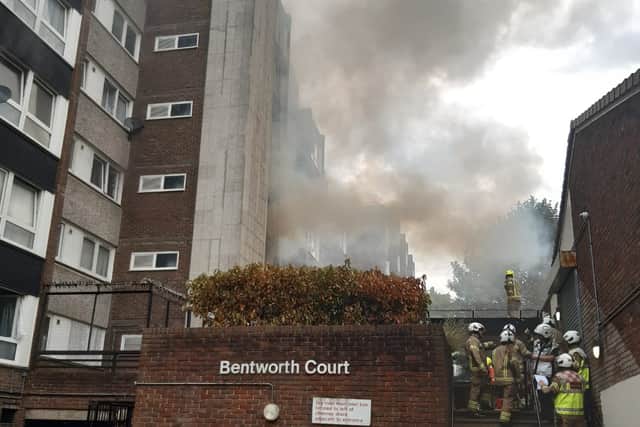 Around 100 firefighters and 15 fire engines rushed to the blaze. Photo: LFB