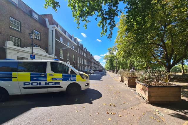 A children’s playground and a leisure centre are part of a crime scene this morning as police investigate the murder of a 15-year-old boy on Highbury Fields. Credit: SWNS
