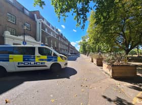 A children’s playground and a leisure centre are part of a crime scene this morning as police investigate the murder of a 15-year-old boy on Highbury Fields. Credit: SWNS