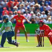 Sam Billings playing a reverse sweep at Cardiff