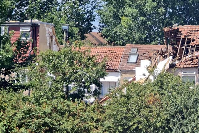 A child has died after a house collapsed in Croydon. Photo: Sohail Anjum