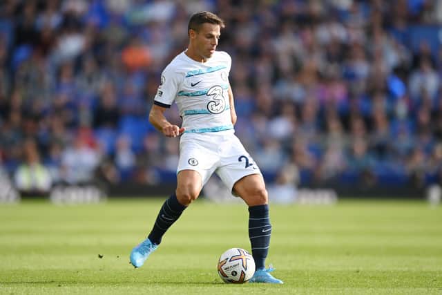 Cesar Azpilicueta of Chelsea in action during the Premier League match (Photo by Michael Regan/Getty Images)