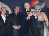 Linda Riley, Julian Clary, Paul O’Grady and Victoria Scone attend the Rainbow Honours at 8 Northumberland Avenue on June 01, 2022 in London, England. (Photo by Stuart C. Wilson/Getty Images)