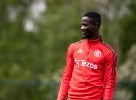  Eric Bailly of Manchester United in action during a first team training session (Photo by Ash Donelon/Manchester United via Getty Images)