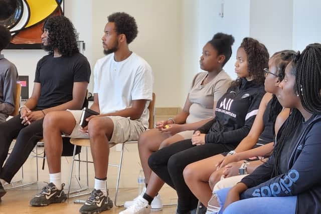 Young people gathered at the Engine Room community centre for the event with City Hall and the Met Police. Photo: LondonWorld