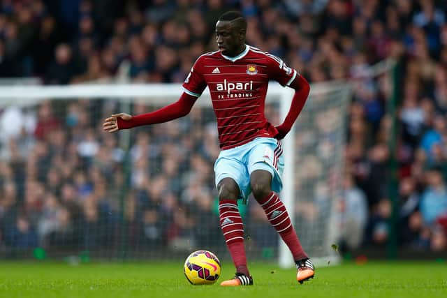 Cheikhou Kouyate of West Ham United in action during the Barclays Premier League match  (Photo by Julian Finney/Getty Images)