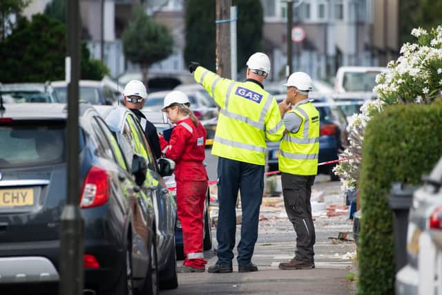 Police and Health and Safety Executive officials are investigating the gas explosion in Thornton Heath which killed little Sahara Salman. Credit: SWNS