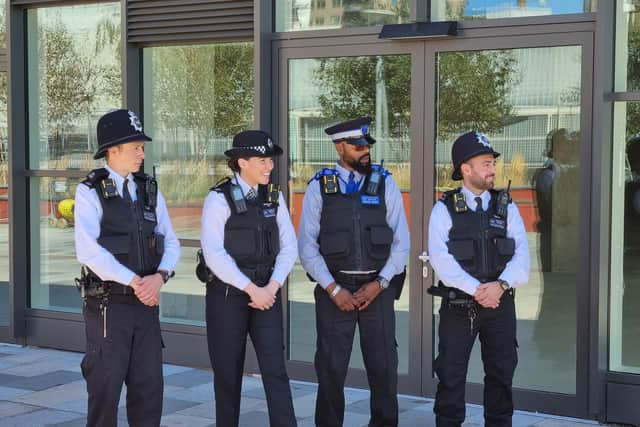 Met Police officers told Sadiq Khan, London mayor, on patrol in Tottenham Hale. Photo: LondonWorld