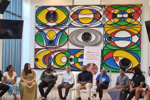 Sadiq Khan and David Lammy joined youth leaders at the Engine Room. Photo: LondonWorld