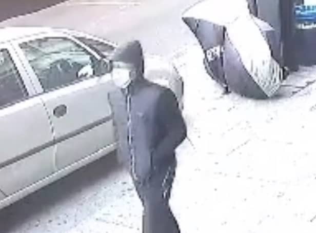 <p>CCTV footage shows the suspect walking along Kirkdale, in Sydenham, just before the incident. Credit: Met Police</p>