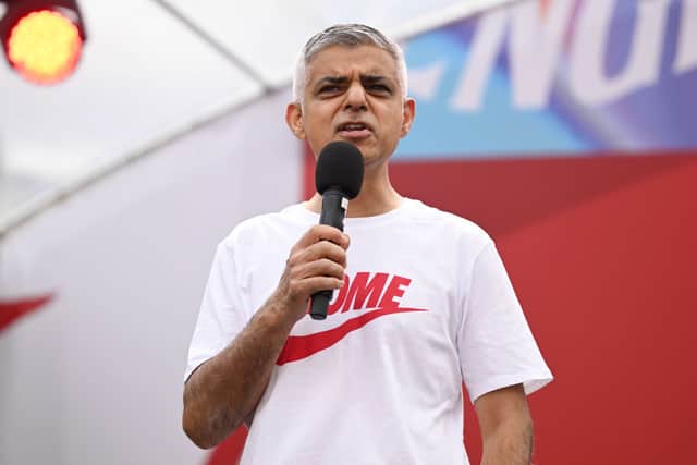 The Mayor of London Sadiq Khan has urged people to save as much water as possible at home. Credit: Leon Neal/Getty Images