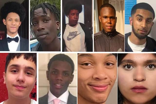 Faces of all of the teenagers killed in London this year so far