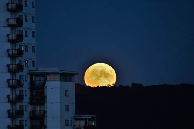 Andrew Christy took this snap of the supermoon rising over North Woolwich in Newham.