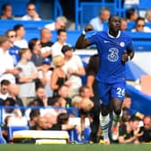 Kalidou Koulibaly of Chelsea celebrates after scoring their sides first goal during the Premier League (Photo by Shaun Botterill/Getty Images)