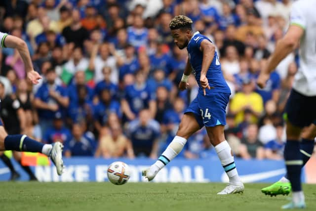 Reece James scores against Spurs. Credit: Shaun Botterill/Getty Images