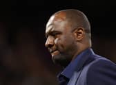  Manager of Crystal Palace Patrick Viera looks on after the Premier League match  (Photo by Julian Finney/Getty Images)