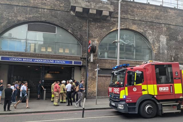 Dramatic videos and pictures of the scene show black smoke filling the sky in central London. Photo: LFB