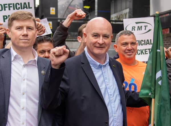 Eddie Dempsey (left) and Mick Lynch (right) from the RMT union