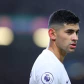 Cristian Romero of Tottenham Hotspur looks on during the Premier League match (Photo by Alex Livesey/Getty Images)