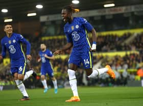  Trevoh Chalobah celebrates with Thiago Silva of Chelsea after scoring their team’s first goal (Photo by Julian Finney/Getty Images)