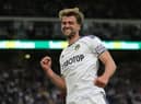  Patrick Bamford of Leeds United celebrates scoring a goal during the pre-season friendly match  (Photo by Ashley Allen/Getty Images)