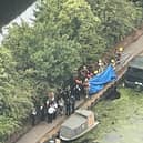 The body of a man has been found in the water at Tottenham Lock, near Hale Wharf. Pic: Supplied