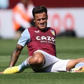  Philippe Coutinho of Aston Villa reacts before being substituted with an injury during the Premier League match  (Photo by Marc Atkins/Getty Images)