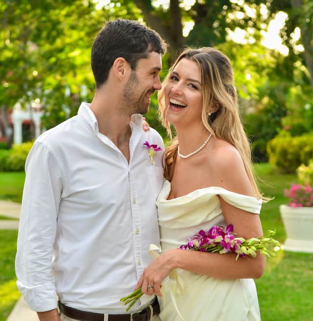 The couple on their wedding day. Photo: Cancer Research