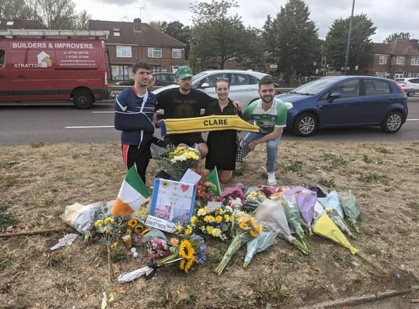 Members of the Irish community organised a vigil for Thomas O’Halloran