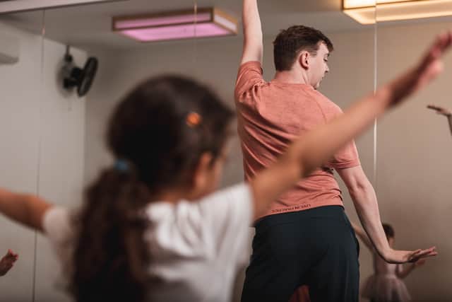 Connor leading children’s dance lessons