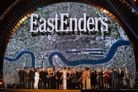 JANUARY 20: The cast of Eastenders accept the Serial Drama award at the 21st National Television Awards at The O2 Arena on January 20, 2016 in London, England