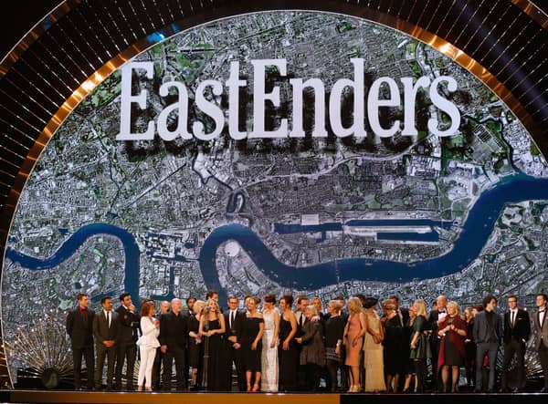 JANUARY 20: The cast of Eastenders accept the Serial Drama award at the 21st National Television Awards at The O2 Arena on January 20, 2016 in London, England