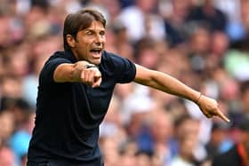 Antonio Conte, Manager of Tottenham Hotspur, gives instructions to his players (Photo by Clive Mason/Getty Images)