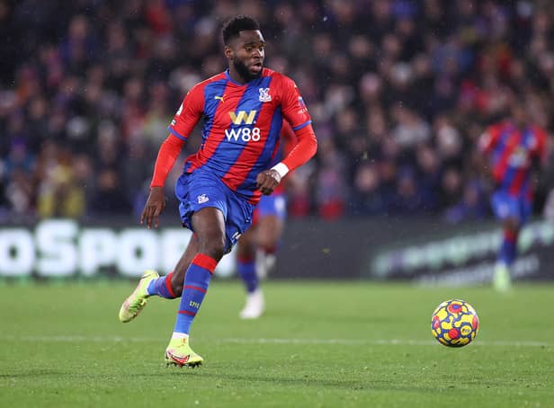 <p>Odsonne Edouard of Crystal Palace controls the ball during the Premier League match  (Photo by Ryan Pierse/Getty Images)</p>